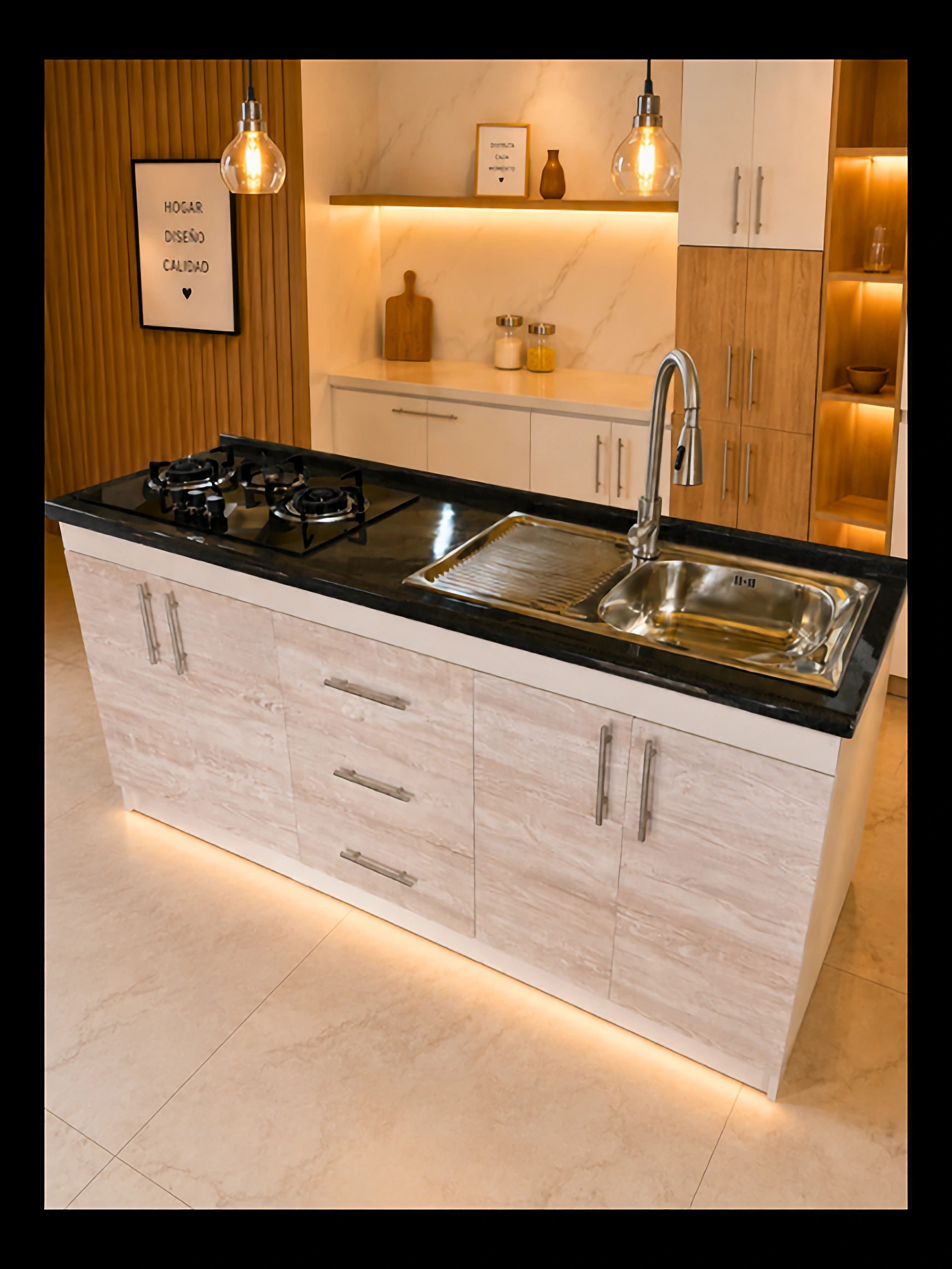 Mueble Encimera 1.80x90x55 con lavaplatos